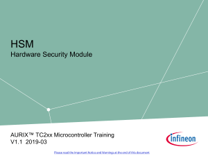 HSM Training: AURIX Microcontroller Security Module