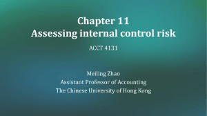 Ch 11 Assessing internal control risk