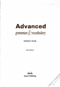 Mark Skipper Advanced Grammar and Vocabulary