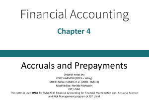 CHAPTER 4 ACCRUALS AND PREPAYMENTS