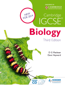 Cambridge IGCSE Biology Third Edition Ho