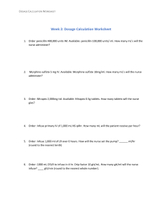 Week 2 Pharm Lab dosage calculation worksheet