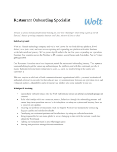 Restaurant Onboarding Specialist - Austria