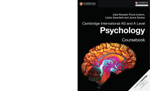 Cambridge Intl AS & A level Psychology Coursebook