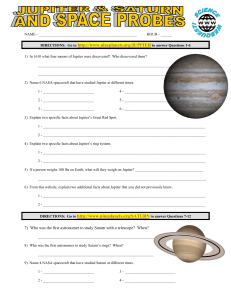 Jupiter and Saturn Webquest 1