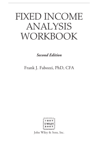 Wiley Fixed Income Analysis WorkBook 2nd