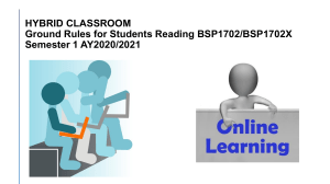 Ground rules for hybrid classroom
