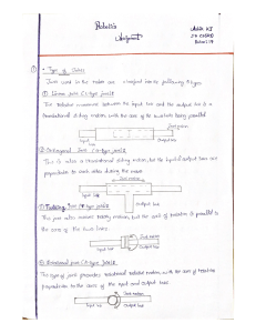 Robotics Joints Assignment: Types & Mechanics