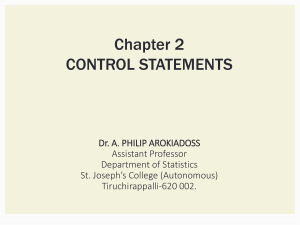 C-ProgrammingChapter 2 Control statements