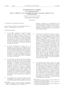 Recomendación de la Comisión relativa a los Eurocódigos (2003)