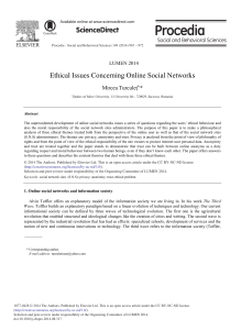 Social Issues concerning Social Networks
