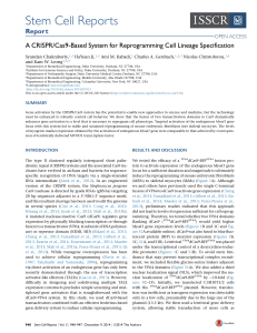 A CRISPR Cas9-Based System for Reprogramming Cell Lineage Specification