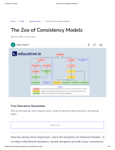 The Zoo of Consistency Models