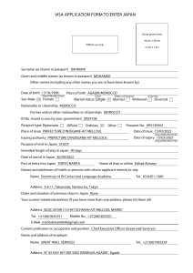 japan application Form