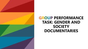 GROUP PERFORMANCE TASK - GENDER AND SOCIETY
