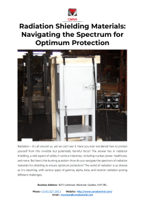 Radiation Shielding Materials: Navigating the Spectrum for Optimum Protection