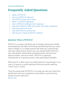 PSYCH-K FAQ