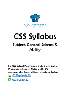 General-Science-Ability-CSS-Syllabus