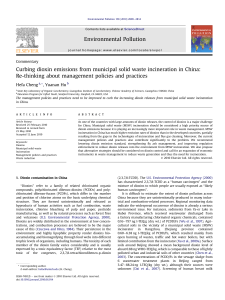 20131229 Curbing dioxin emissions from municipal solid waste incineration in China