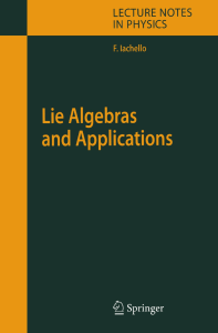 Lie Algebras and Applications [Iachello]