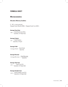 Economics Formula Sheet: Micro & Macro AP Exam Prep