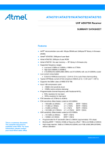 ATA5781 Summary Datasheet