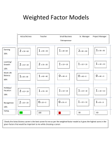 Weighted Factor Models