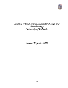 annual-report-institute-of-biochemistry-molecular-biology-biotechnology-2016