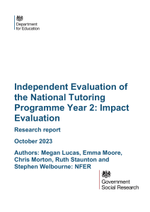 National Tutoring Programme Year 2 Impact Evaluation