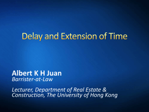 Delay and Extension of Time