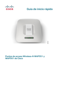 Guía de inicio rápido Cisco WAP551/WAP561