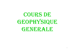 Cours GEOPHY U-Man 2019-1