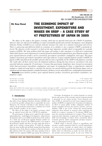 The economic impact of investment expenditure and 
