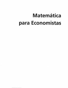 Chiang Matematica para Economistas