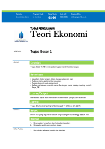 Tugas Besar 1 - Teori Ekonomi