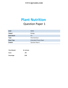 6.1-plant nutrition- igcse-cie-biology -ext-theory-qp