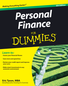 Personal Finance for Dummies (6th Ed. 2010)