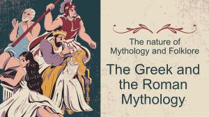 Mythological Allusions Educational Presentation in Red and Yellow Textured Illustrative Style