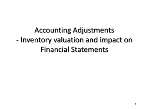 PPT Accounting for inventories and adjustments 