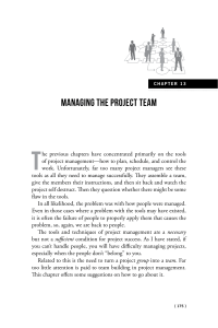 Managing the Project Team