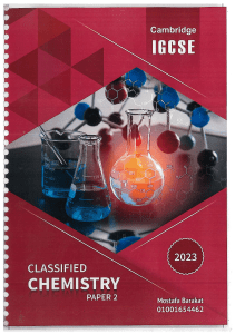 IGCSE Chemistry Classified Paper 2