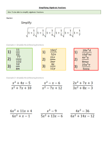 1.KONU-2  Simplifying Algebraic Fractions