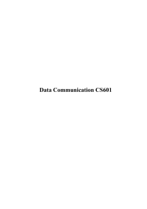 CS601 handouts 1 45 Data Communication and Networking