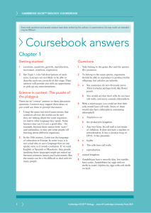Biology IGCSE Coursebook Answers