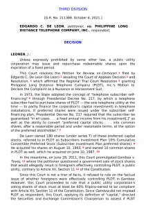 001 De Leon v. Philippine Long Distance Telephone Co., Inc.