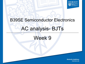 Week 9- BJT AC Analysis