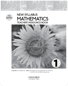 Mathematics Teacher's Resource Book - Middle School