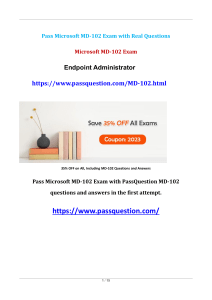 Microsoft MD-102 Free Exam Questions & Answers