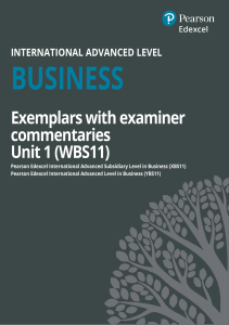 IAL Business WBS11 exemplar responses