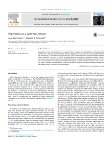 Depression as a systemic disease